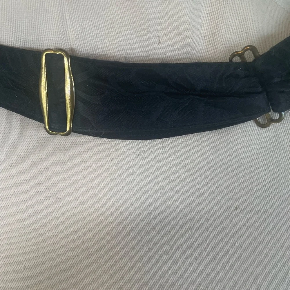 Men’s Black Brocade Tuxedo Vest / Waistcoat Vintage 1960’s - Picture 6 of 6